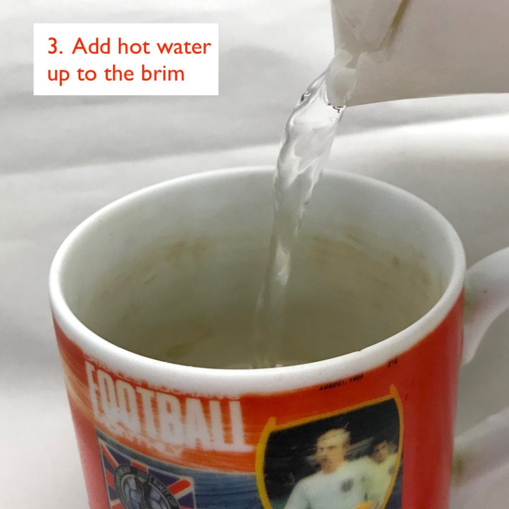 Soda Crystals dirty mug kettle