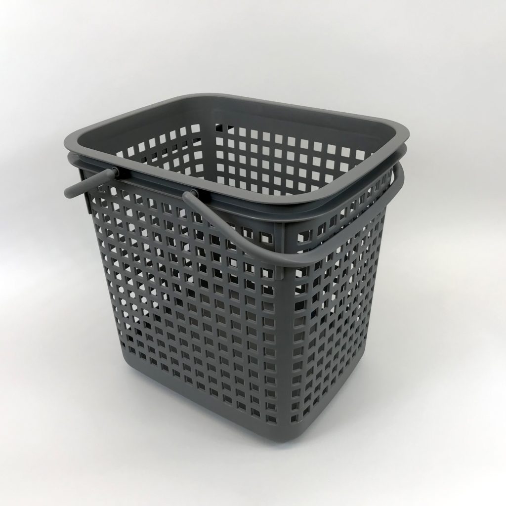 Stacking storage basket Hachiman large grey angle