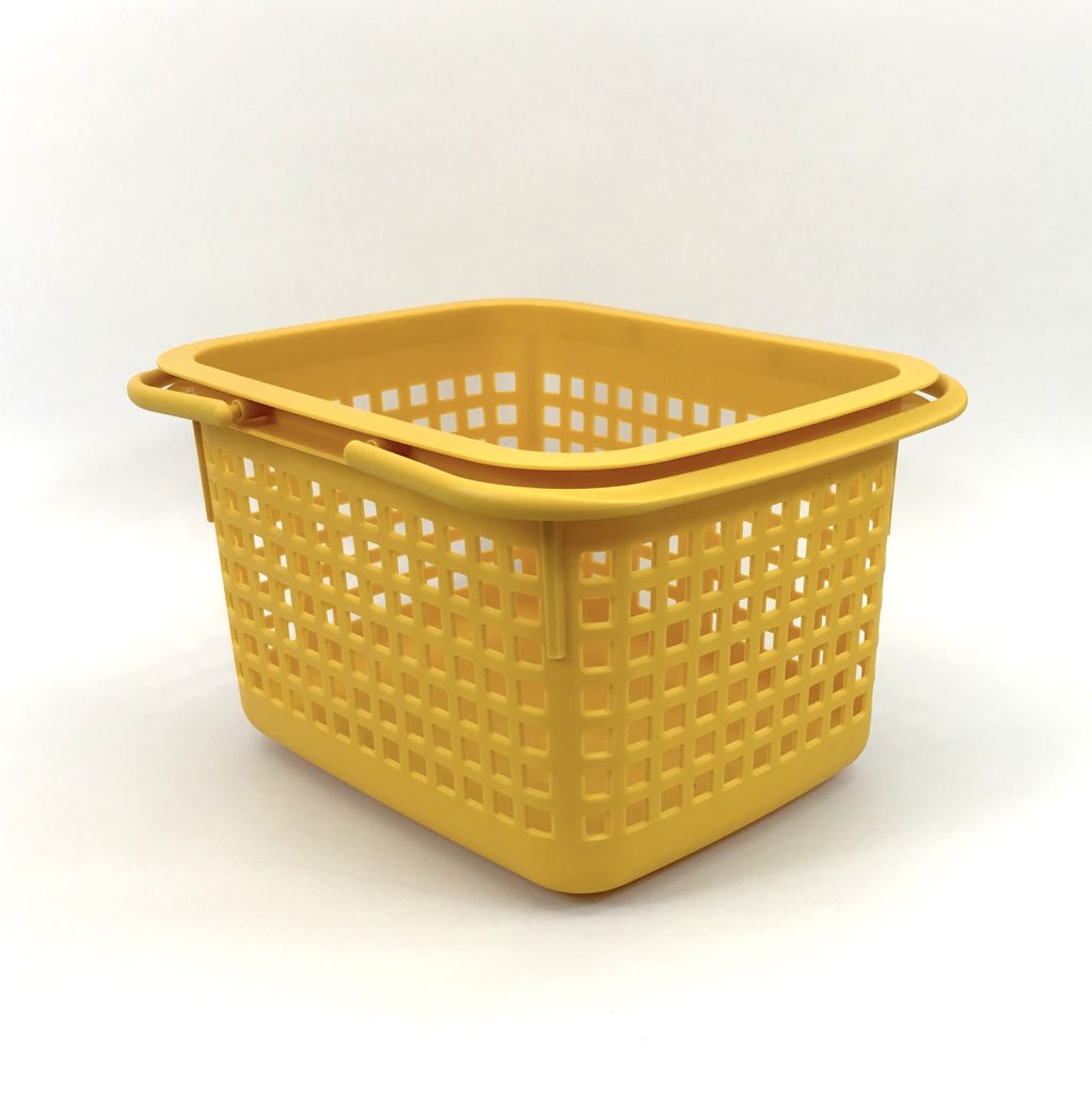 Stacking storage basket Hachiman medium yellow