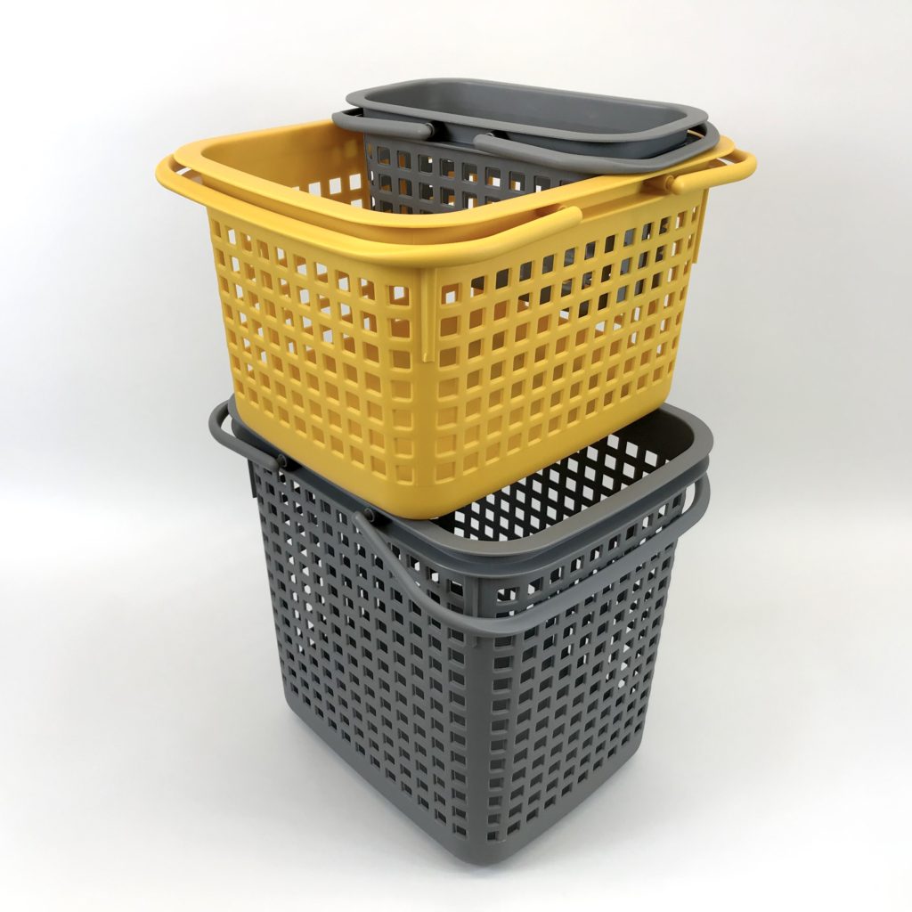 Stacking storage baskets