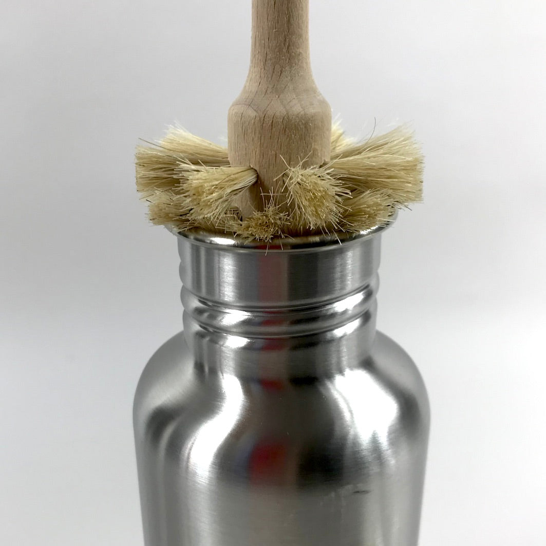 Stainless steel water bottle and milk bottle brush cleaning