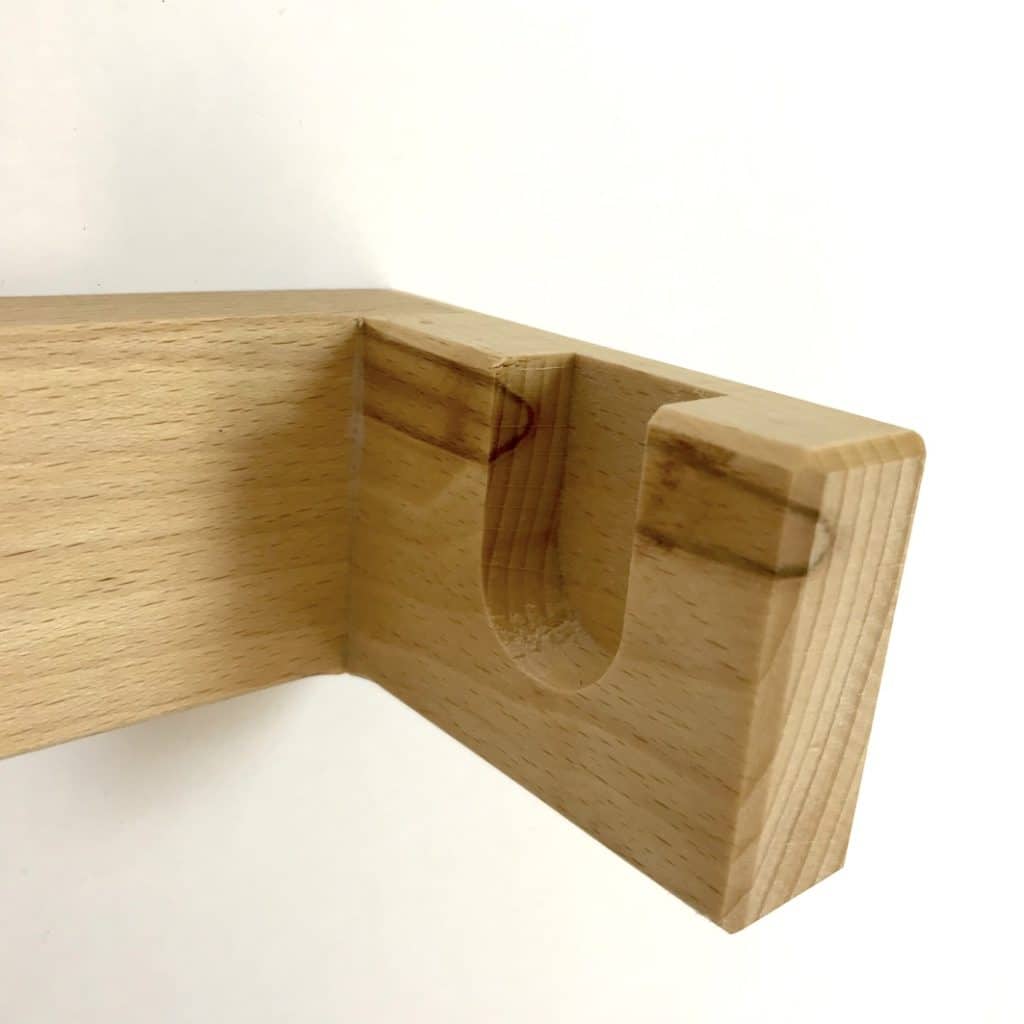 Utility Brighton wooden roller towel holder detail