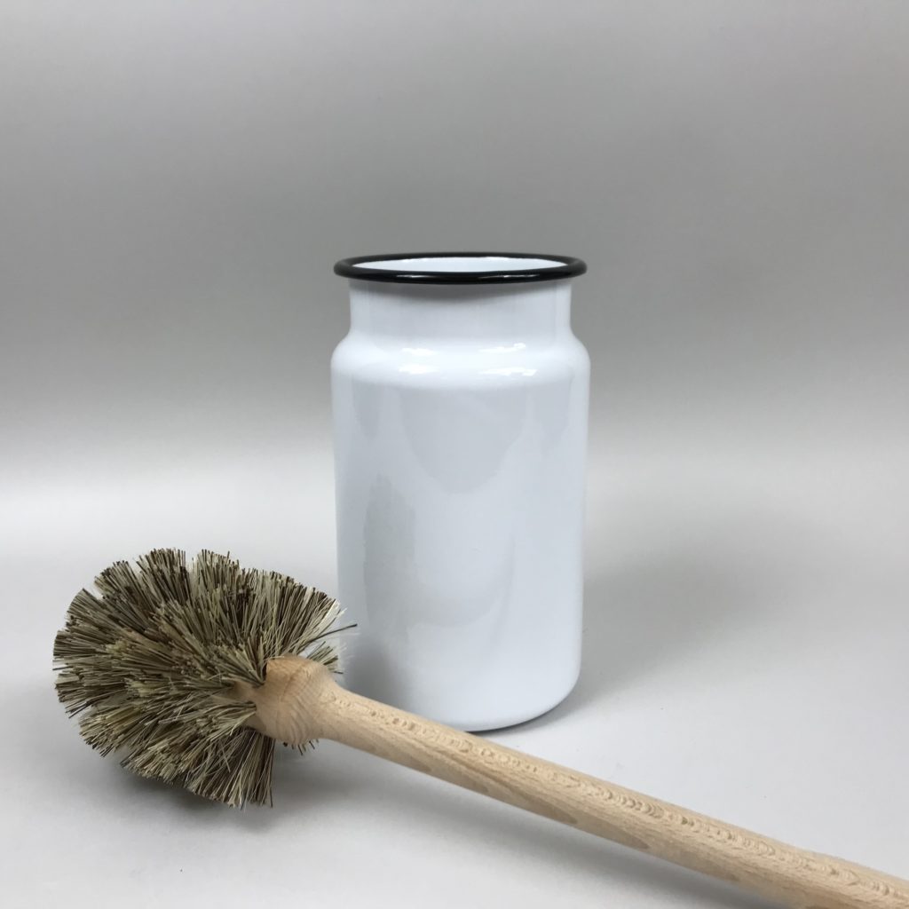 Utility own brand enamel loo toilet brush holder with brush 2