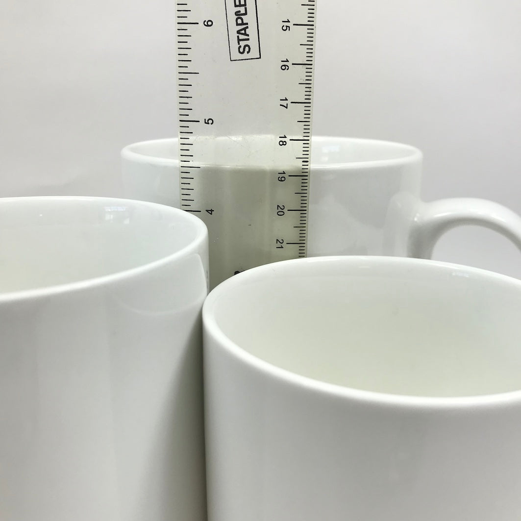 Very large white mugs