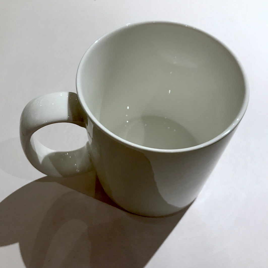 Whiteware 1 pint mug above