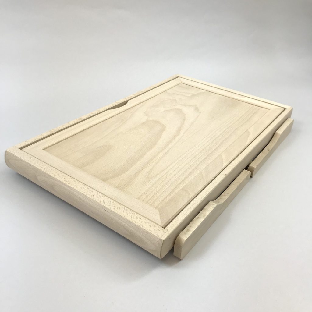 Wooden folding tray flat