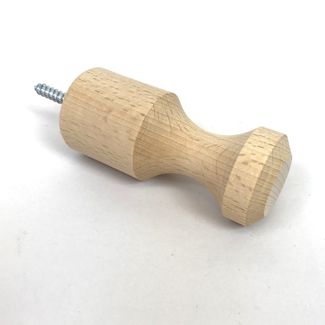 Wooden screw in peg hook single
