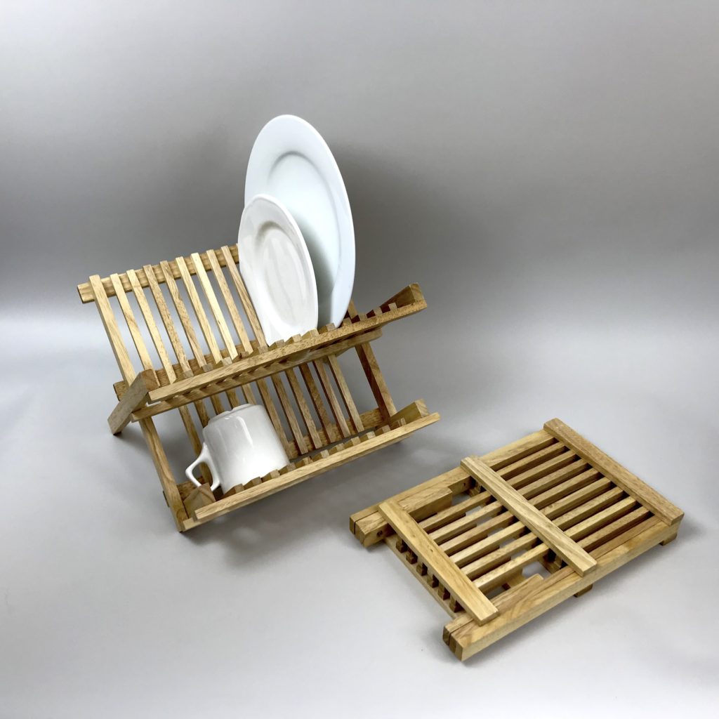 dish drainer rubberwood two sizes one flat 2
