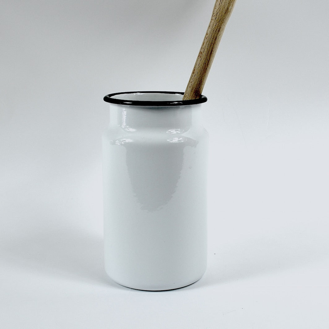 Utility enamel toilet brush holder