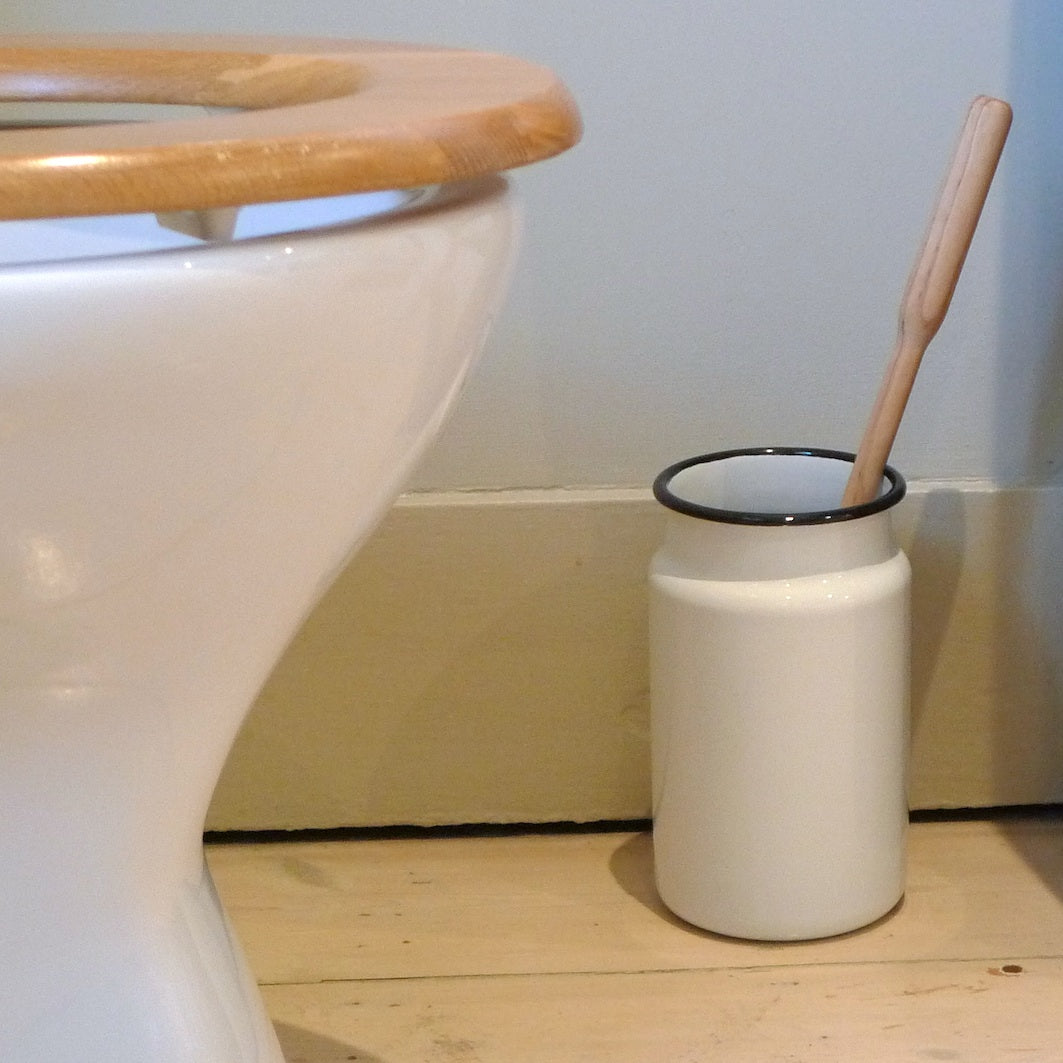 Utility toilet lav brush holder by loo